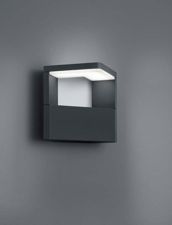 Applique murale antracite incl LED 9W 3000K 1000Lm H15cm