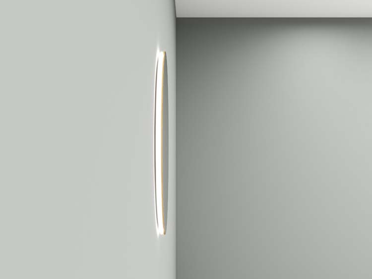 Miroir Kira mat doré LED 1000 mm