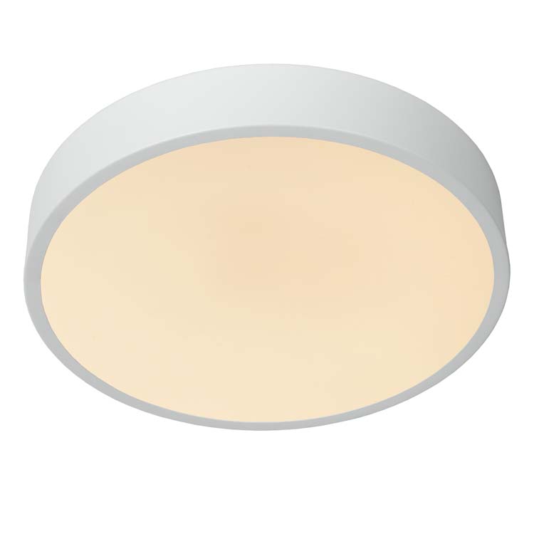 Lucide UNAR - Plafonnière - Ø 30 cm - LED Dimb. - 1x18W 2700K - 3 StepDim - Wit