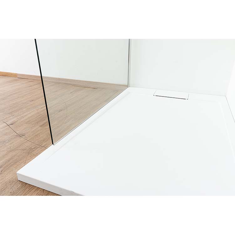 Paroi de douche à litalienne Anais verre acidifié avec kit de profilés chromé 157x200cm