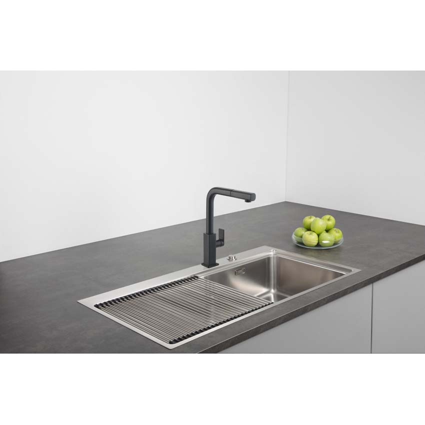 Robinet de cuisine Franke Mythos noir avec bec extractible