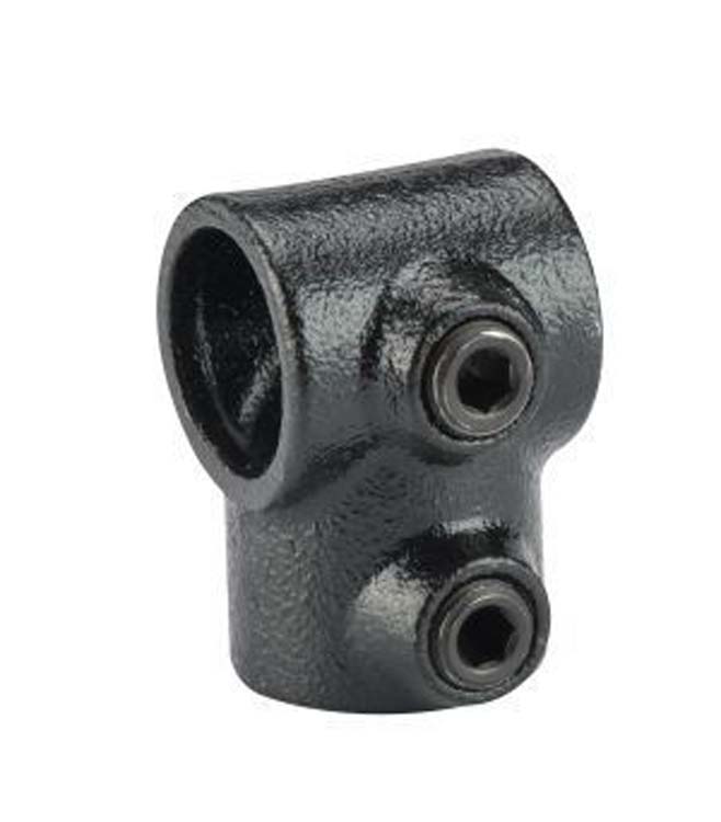 Koppelstuk zwart dia 28mm t-doorvoer