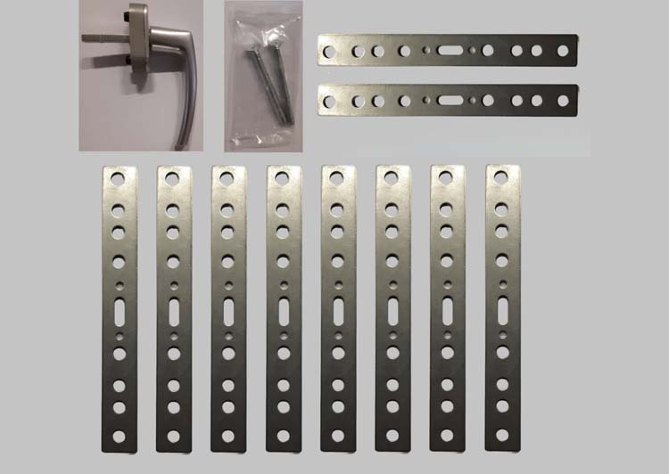 Accessoires complets pour fenêtres en PVC noir 10/1