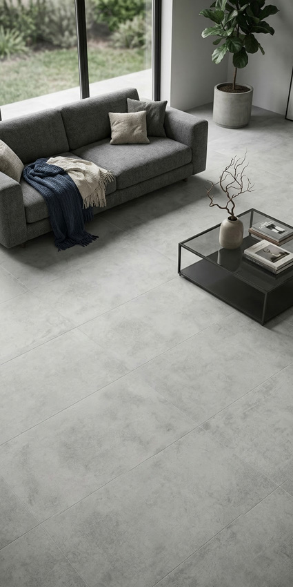 Vloer- en wandtegel Poseidon betongrijs 60x120cm