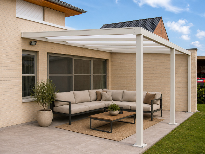 Toiture de terrasse Shadow blanc 6x4m
