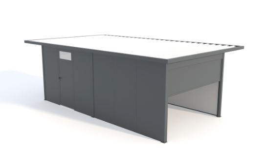 Garage metaal antraciet small 325 x 525 x 240 cm