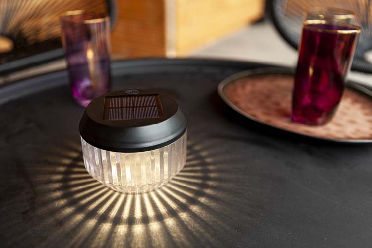Buitenverlichting draagbare lamp zwart solar 4000K 13 lumen