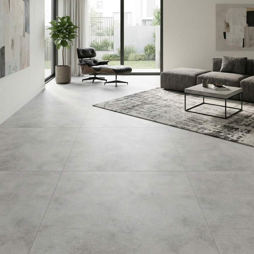 Vloer- en wandtegel Poseidon betongrijs 120x120cm