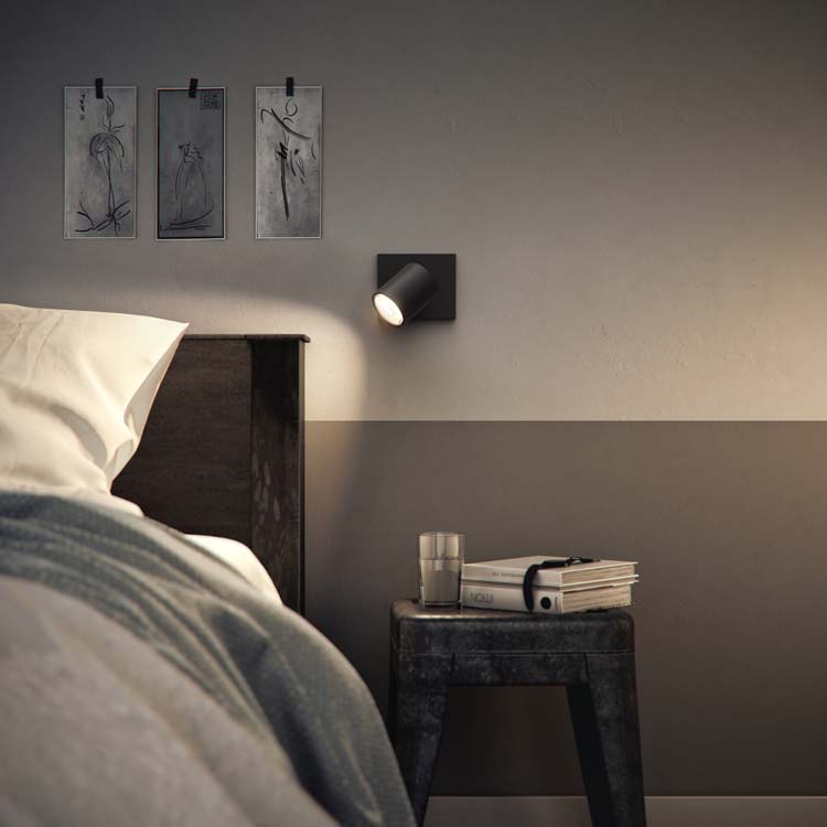 Opbouwspot LED Single Spot Zwart 50W