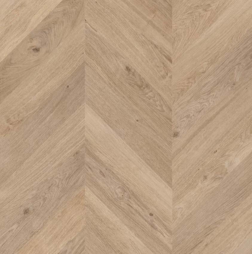 Staal vinyl vloer Floorify Odette Hongaarse punt naturel eik