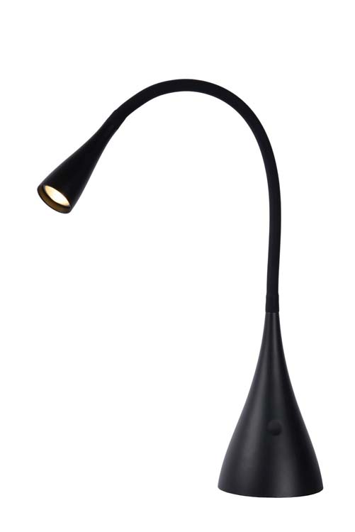 Lucide ZOZY - Bureaulamp - LED Dimb. - 1x3W 3000K - 3 StepDim - Zwart