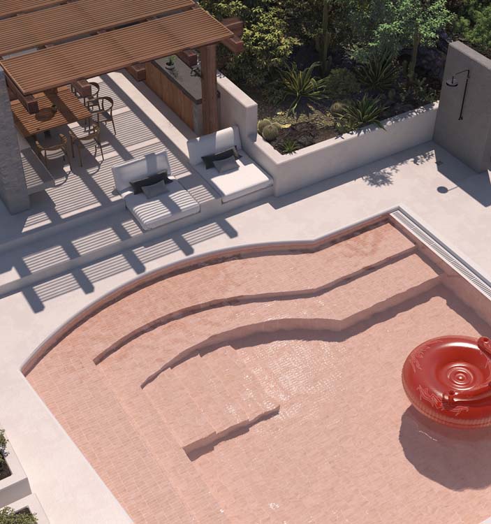 Carrelage mural Nono Orchard rectangulaire brillant rose 5x15cm