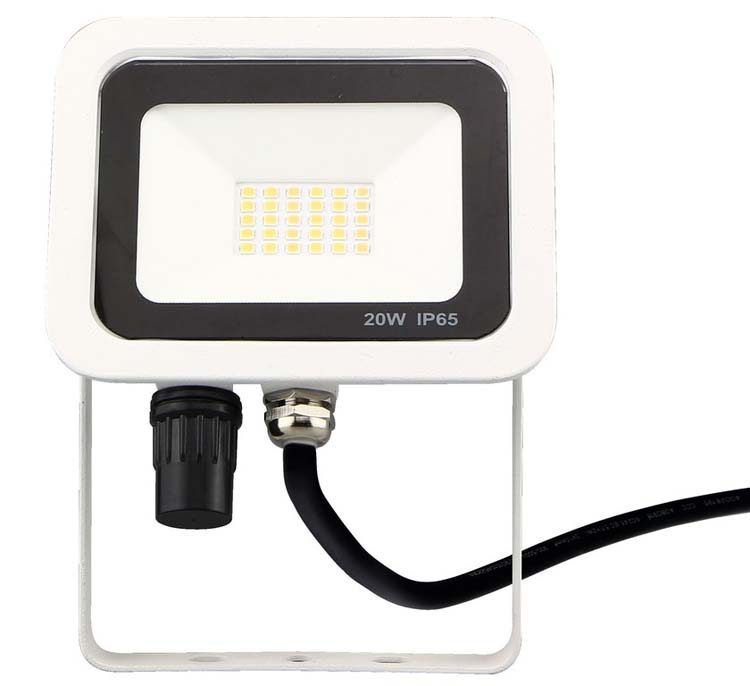 Projecteur LED extérieur blanc 20W 1600LM 3000K IP65