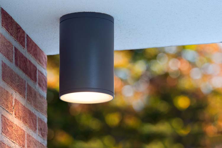 Lucide TUBIX - Plafondspot Buiten - Ø 10,8 cm - 1xE27 - Antraciet