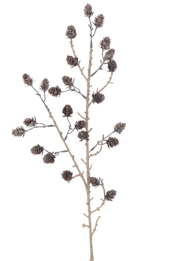 Branche pommes de pin plastique brun/or 16x4x86cm