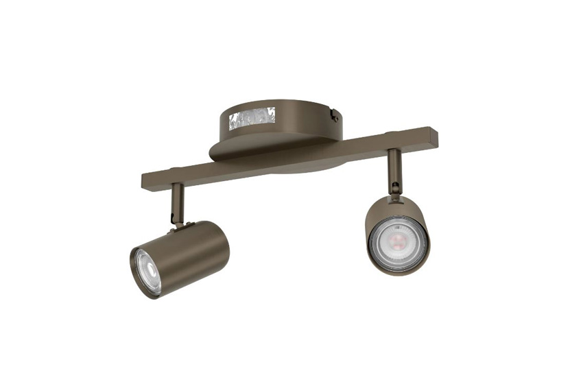 Opbouwspot - bruin - 32x14x16cm - LED - 2x3,7W + 2x1W - 2700/4000/6500K - CCT switch