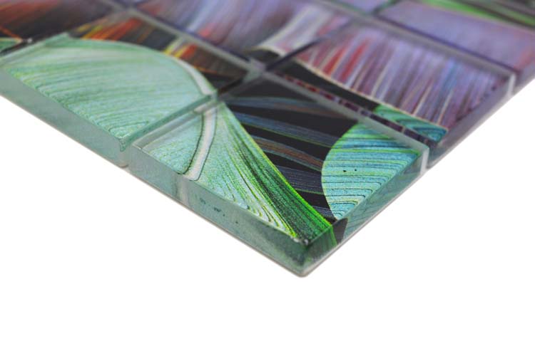 Mosaïque Forest vert/violet brillant 29,8x29,8cm