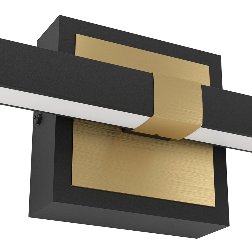 Applique murale - noir/doré - 60x11cm - LED - 1x11W - 3000K