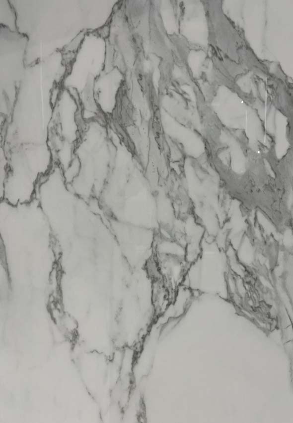 Carrelage de sol et mural Statuario imitation marbre blanc brillant 60x120cm