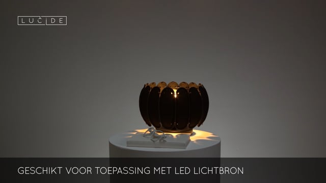 Lucide SPENCER - Tafellamp - Ø 30 cm - 1xE27 - Zwart