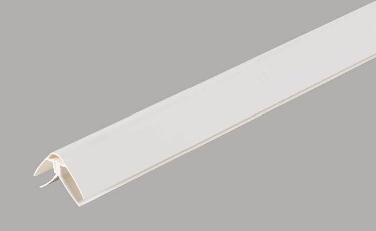 Hoekprofiel PVC roomwit 2-delig 8/10mm 2600mm