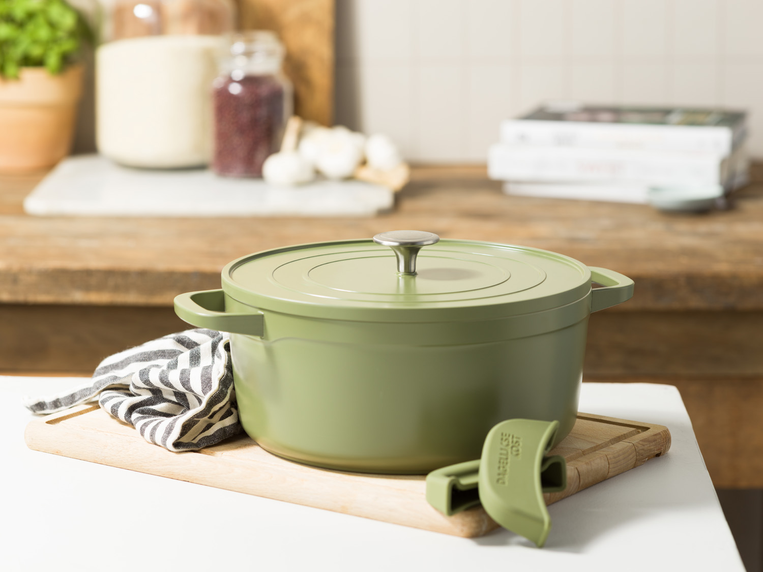 Stoofpot met deksel Dagelijkse Kost Proline matcha Ø26cm keramische antikleef