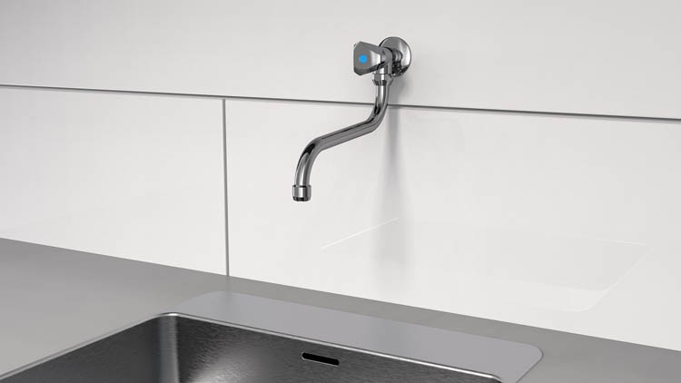 Robinet d'eau froide Cyriel chrome brillant
