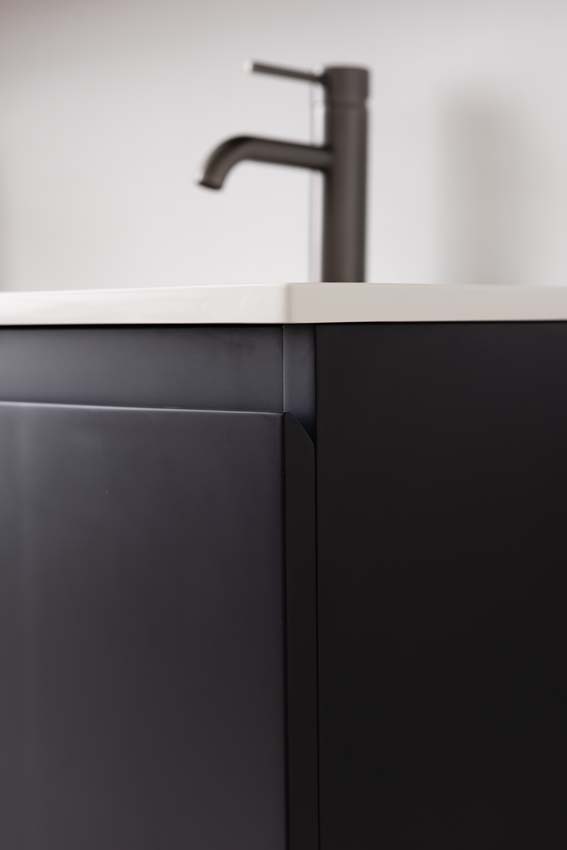 Meuble de salle de bains Tibo gris suspendu avec lavabo double blanc brillant 120cm Meuble de salle de bains Tibo gris suspendu avec lavabo double blanc brillant 120cm