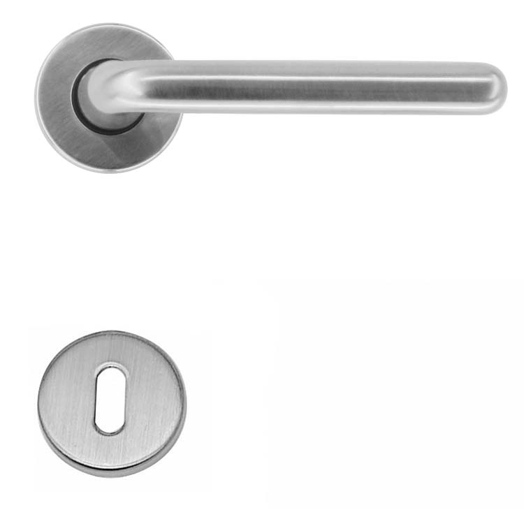 Poignée de porte pro firenze look inox rosace barbe