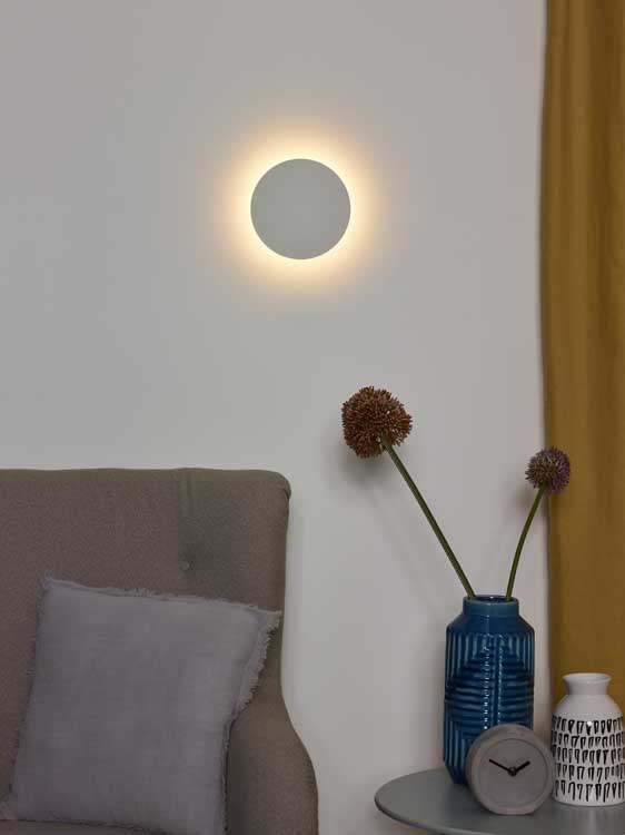 Lucide EKLYPS LED - Wandlamp - Ø 15 cm - LED - 1x6W 3000K - Wit