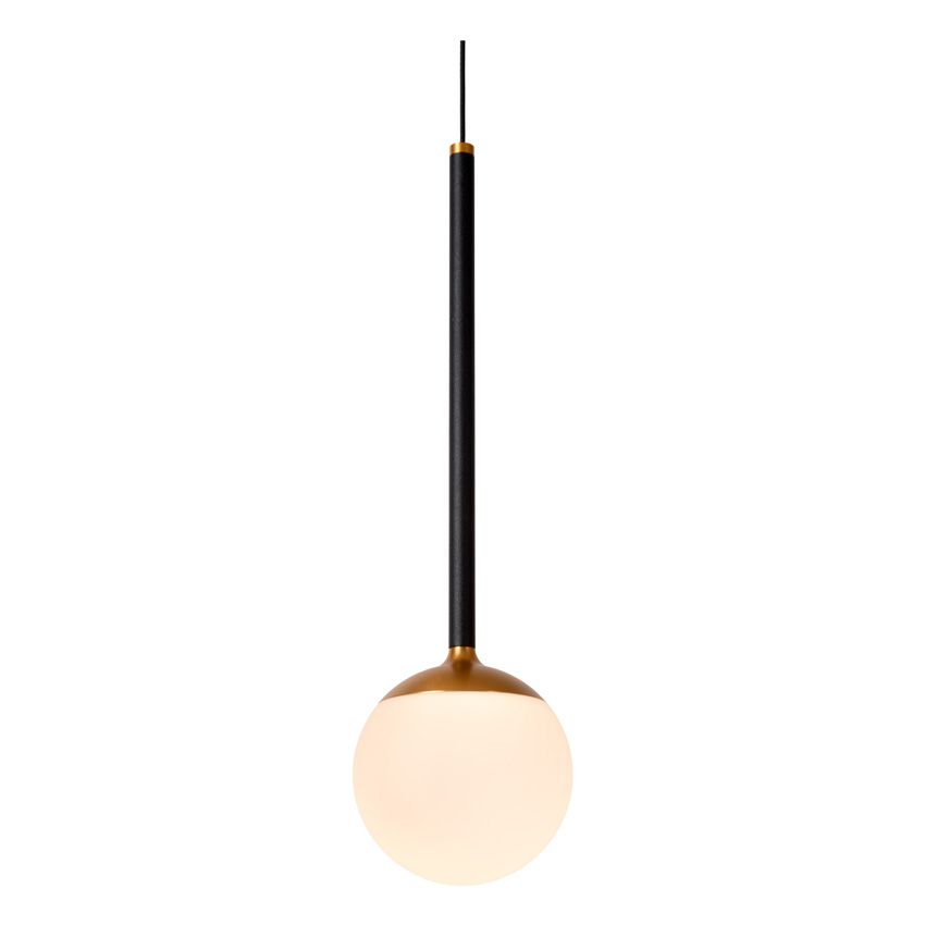 Lucide Premium Calina - Hanglamp - Ø9,9cm - LED dimbaar - CCT - 1x7W - 2200K/3300K - Met vervangbare LED-module - Zwart