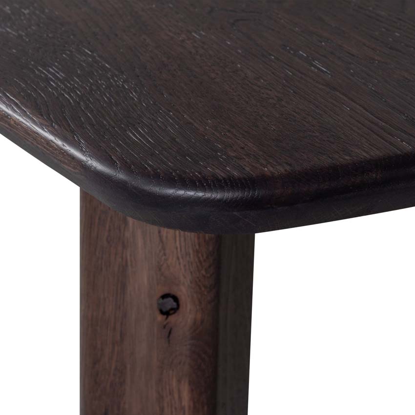 Table Taylor en chêne rectangulaire brun foncé 220x100cm