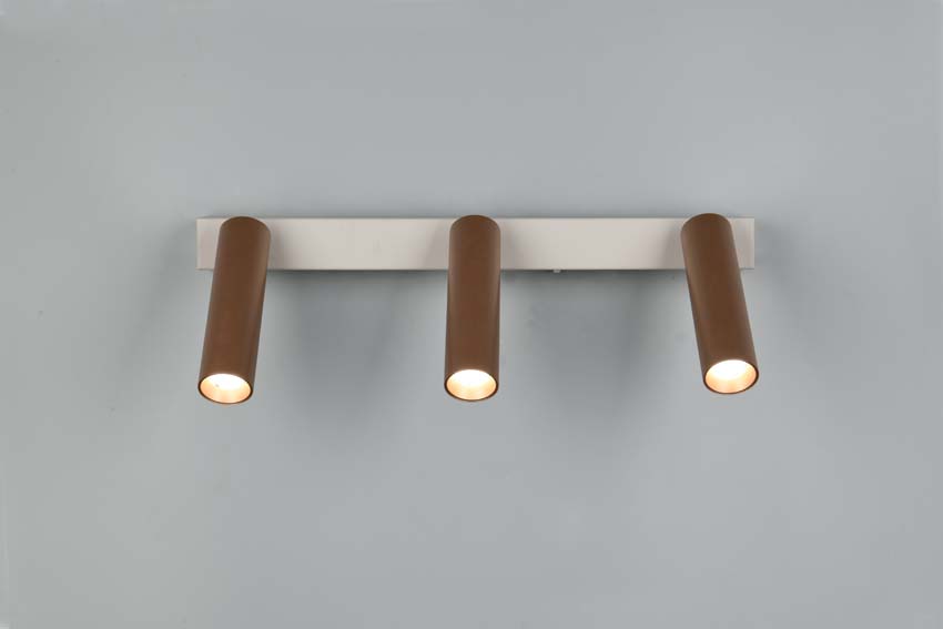 Spot en saillie - Brun café - 44x17,5x4cm - Dimmable - LED - 3x5,5W - 2300-4000K