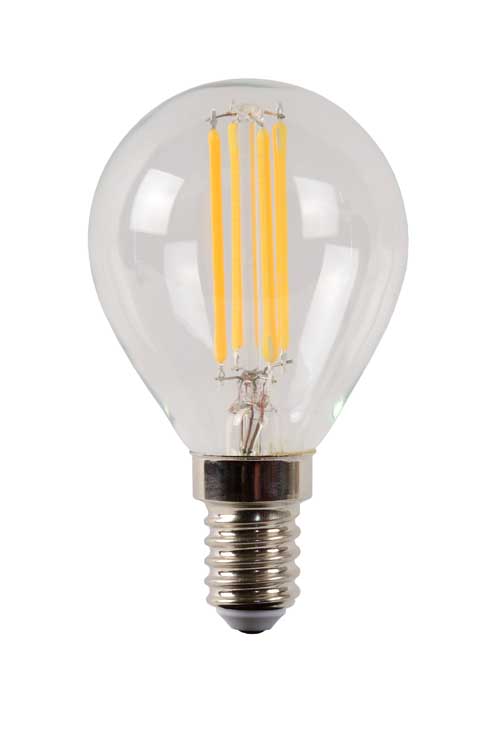 Lucide LED BULB - Filament lamp - Ø 4,5 cm - LED Dimb. - E14 - 1x4W 2700K - Transparant