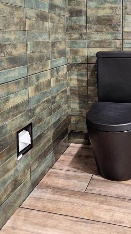 Carrelage mural Cueva rectangulaire brillant vert foncé 30x60cm