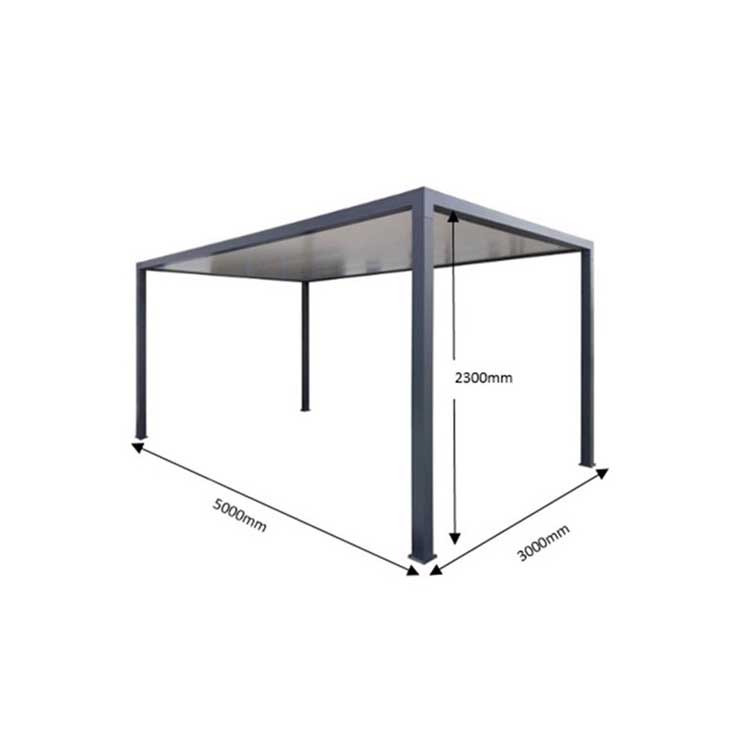 Carport Salvador alu anthracite 500 x 300 cm
