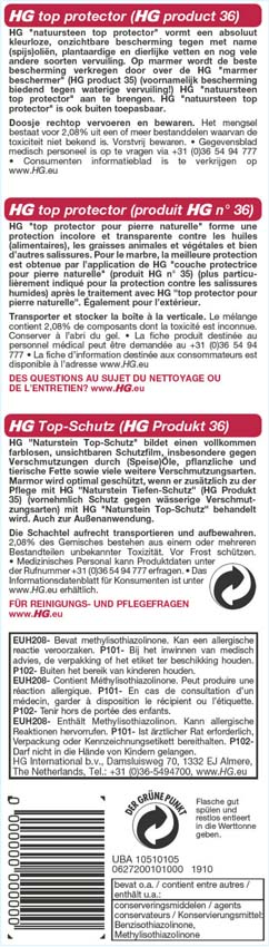 HG top protector | dé effectieve bescherming tegen olie,vet en vuil HG top protector | dé effectieve bescherming tegen olie,vet en vuil
