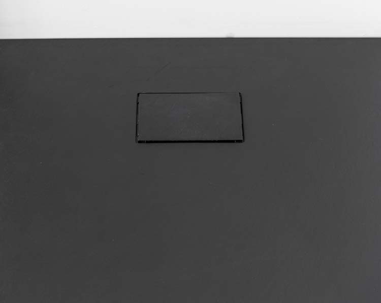 Douchebak Moby SMC mat zwart leisteenlook 120x90cm