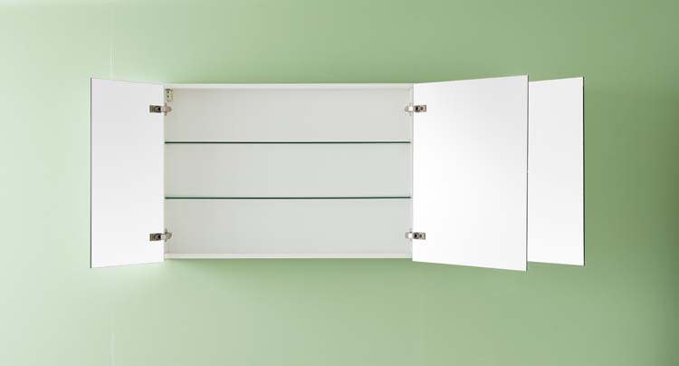 Armoire de toilette Tim avec portes miroir double 140x70cm