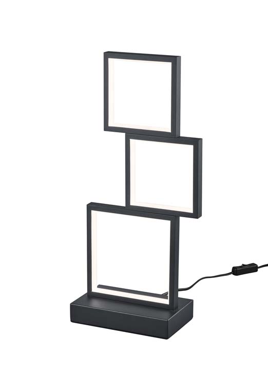 Lampe de table noir mate LED lampe 15W 1500lumes h50cm