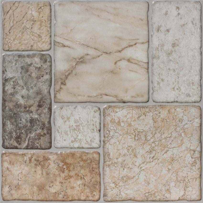 Staal vloer- en wandtegel tundra beige/bruin