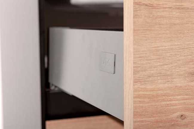 Badkamermeubel Molly houtlook hangend met dubbele wastafel mat wit 120cm