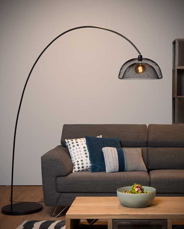 Lucide MESH - Lampadaire - E27 - Noir