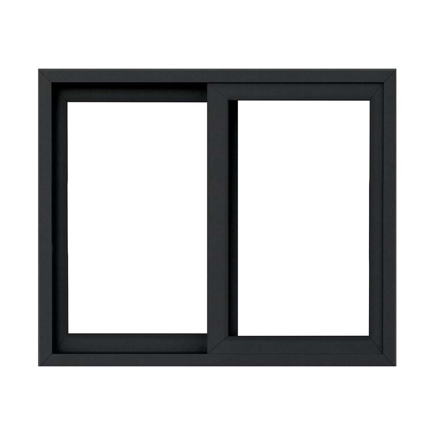 Schuifraam dubbel PVC antr/wit B2250XH2100mm