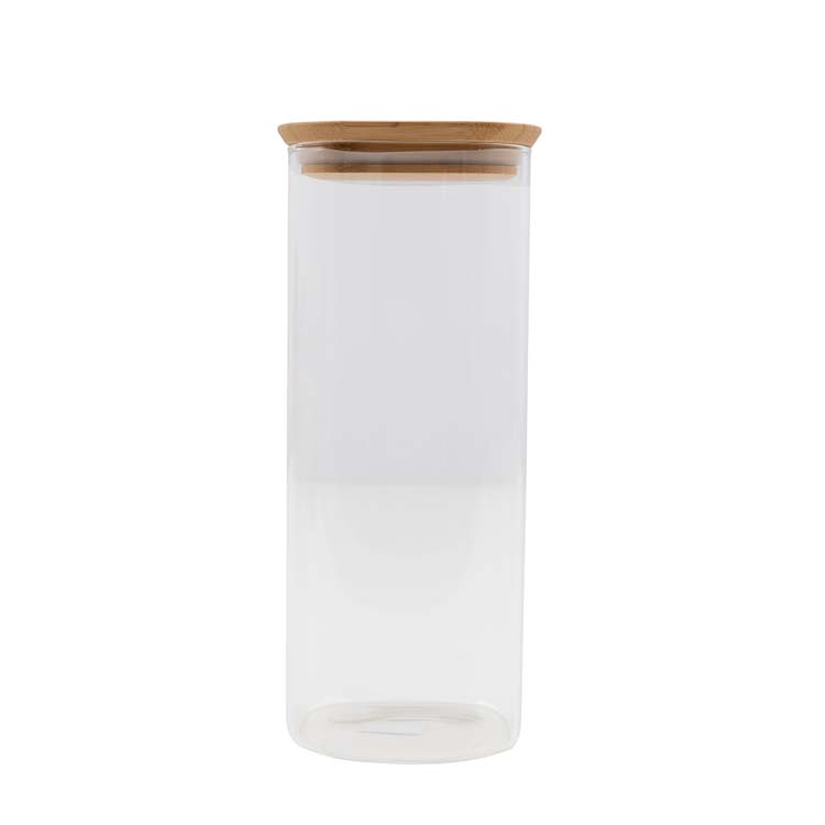 Voorraadpot glas Point-Virgule bamboe deksel 1,9 l