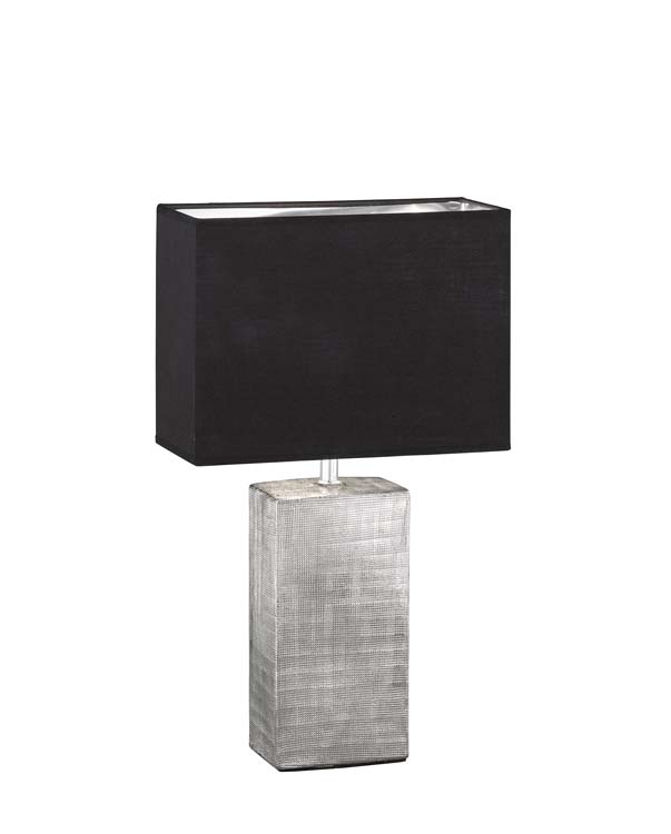 Lampe de table noir argent lampe excl 1xE14 hauteur 50cm