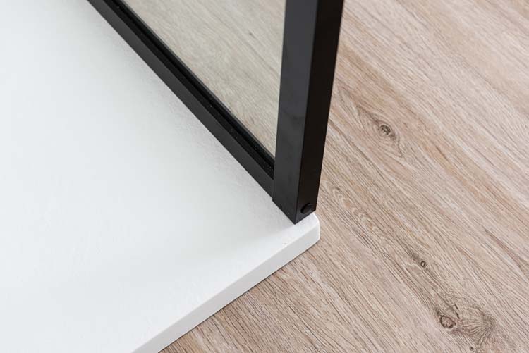 Paroi de douche Umi profile noire 90x200cm avec barre