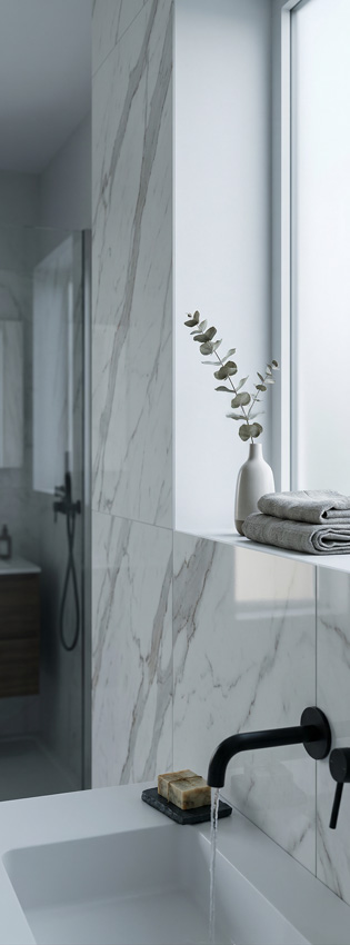 Carrelage mural Blanco brillant 30x90cm