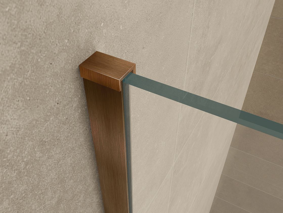 Profielset + verstevigingsstang Khloe geborsteld brons koper 120cm