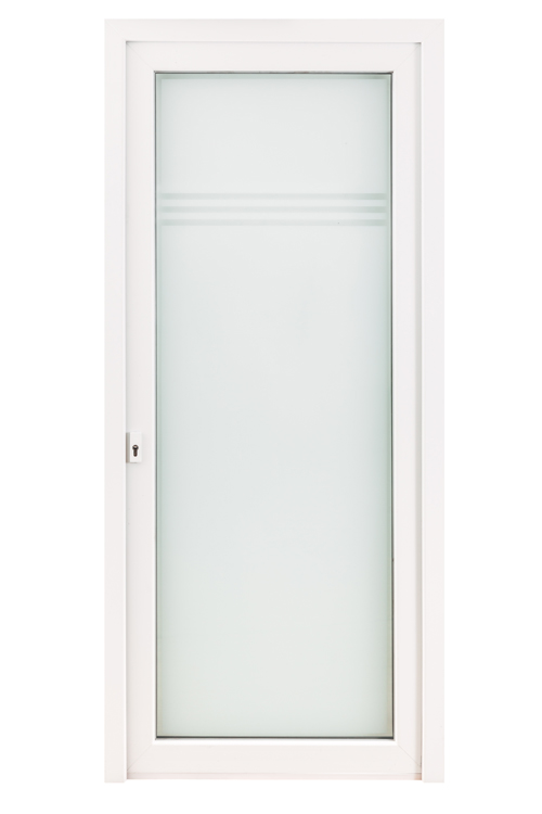 Buitendeur glas - PVC - 3 klare lijnen - Wit - Links - 980x2180mm